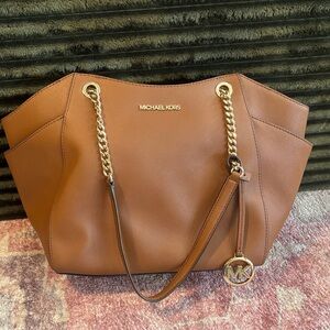 Michael Kors Tan Leather Shoulder Bag